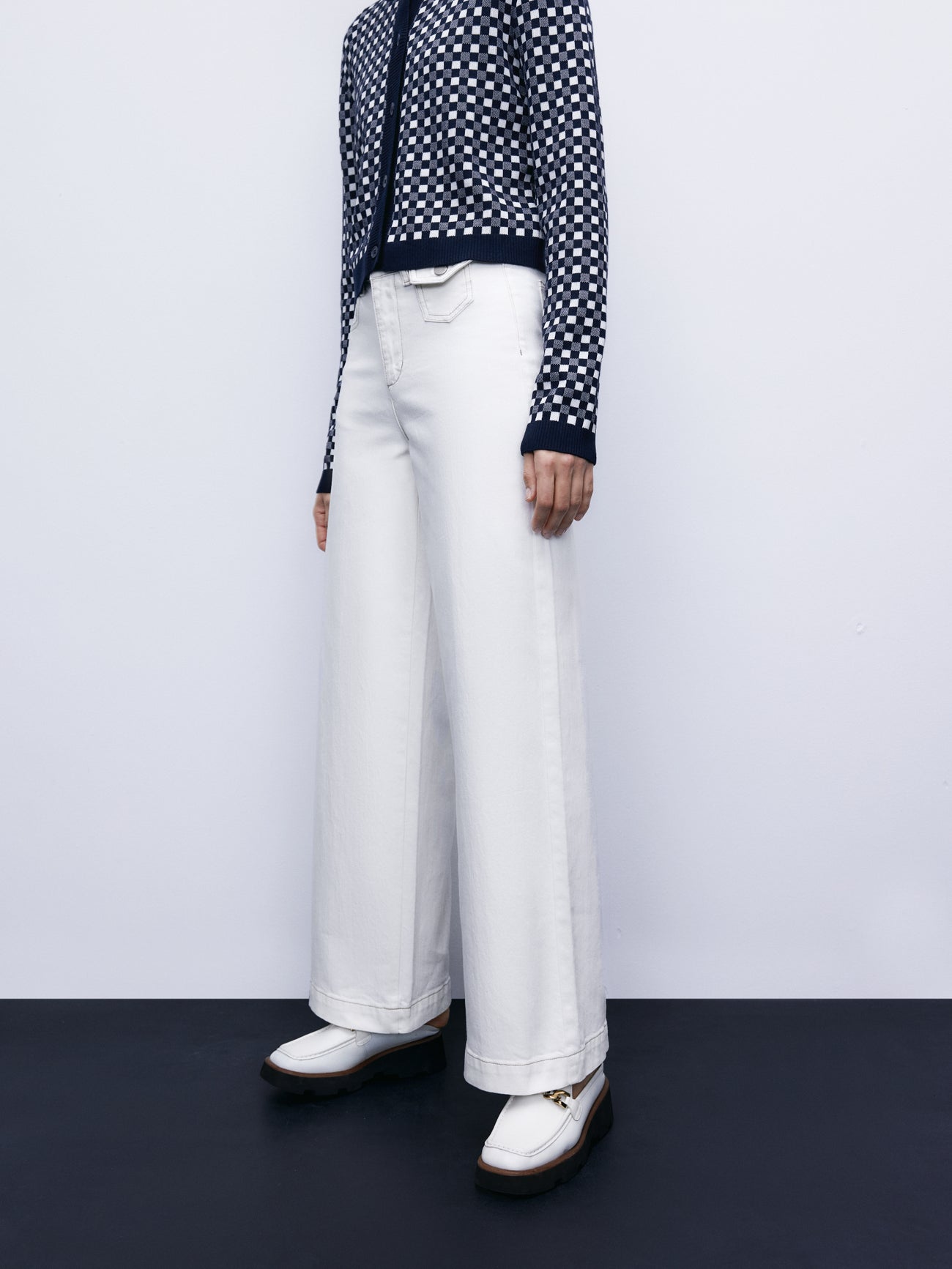 Mid-Waist Straight Jeans