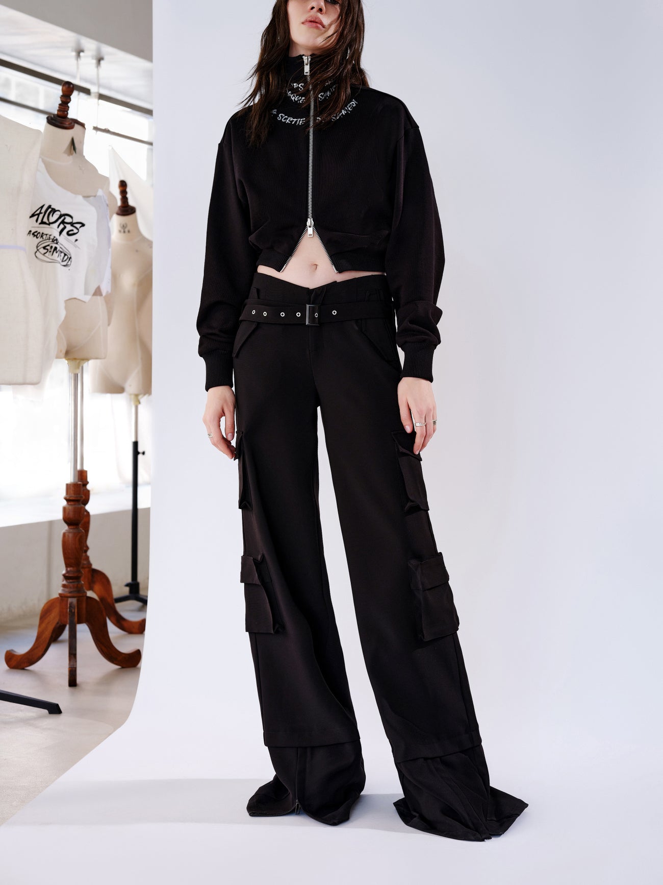 Flare Pants With Belt