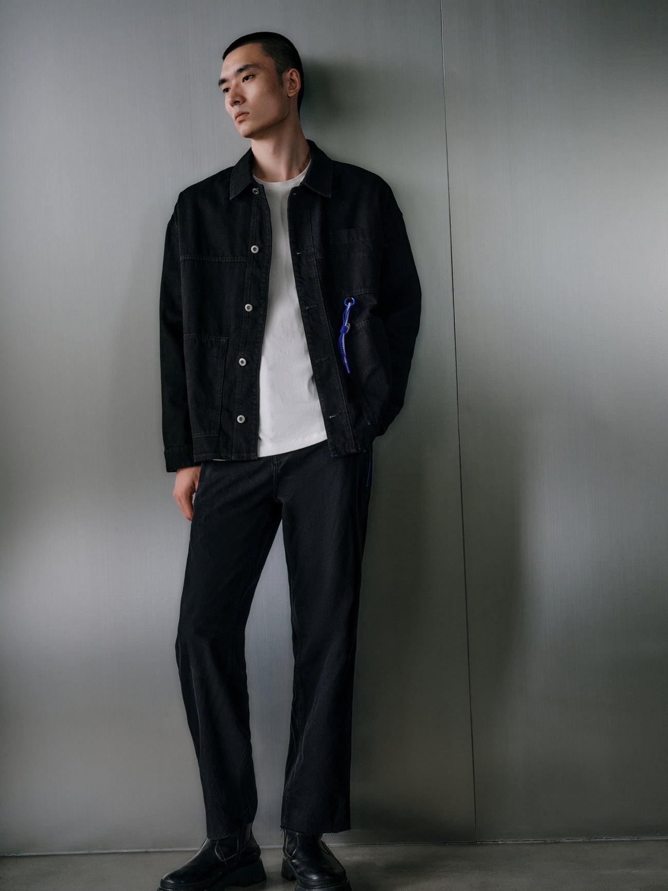 Denim Jacket With Tie Details