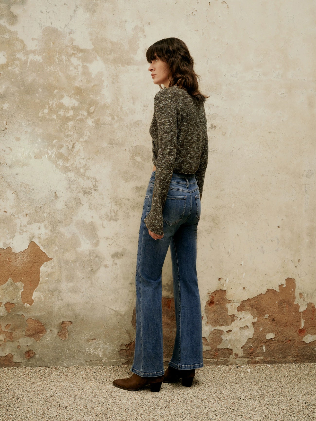 Split Hem Flare Jeans