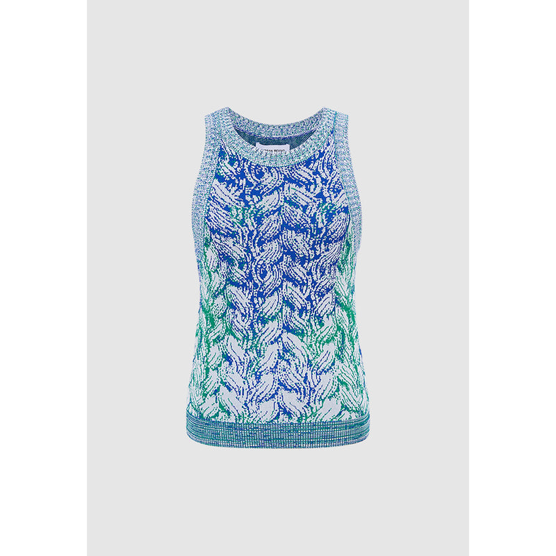 Ombre Crew Neck Knitted T-Shirt