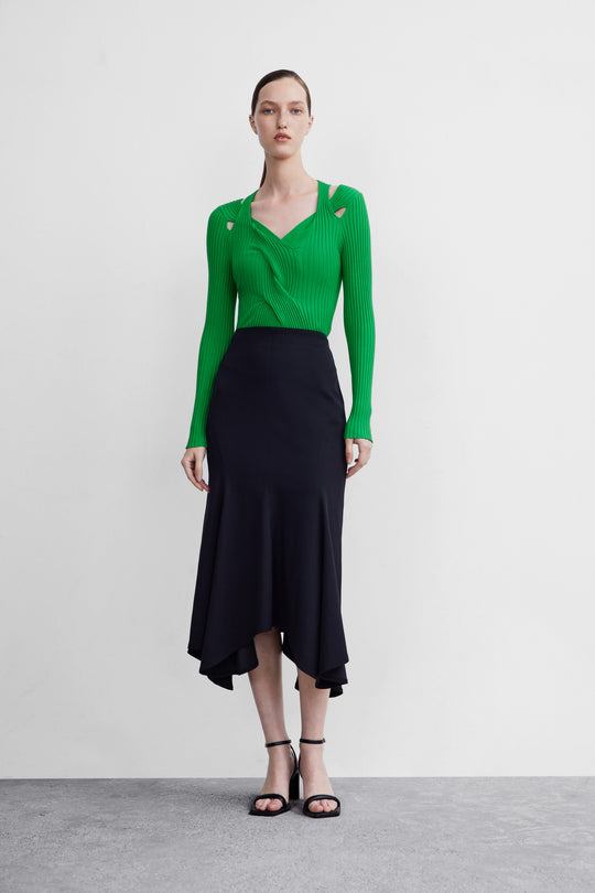 Asymmetrical Midi Skirt