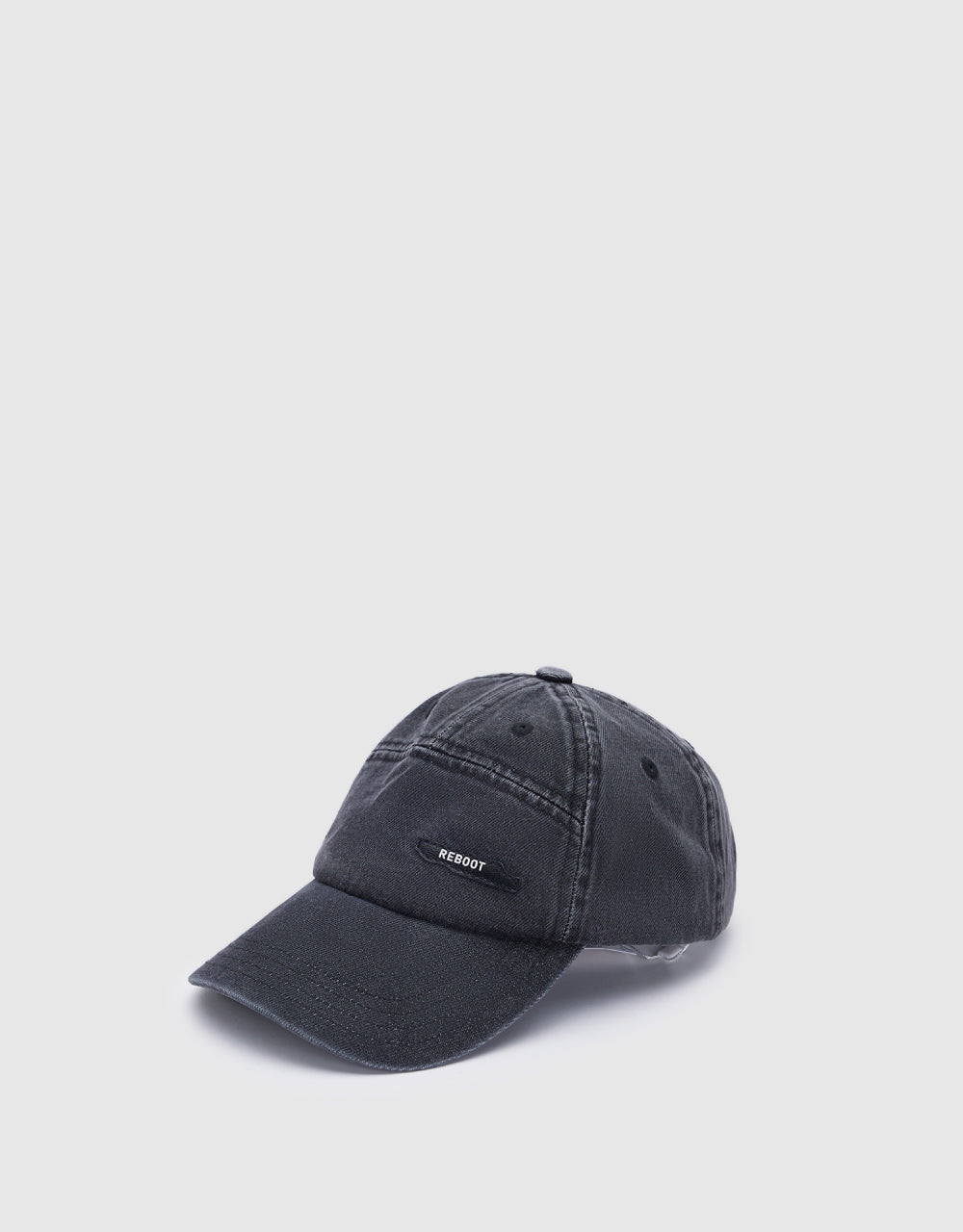 Printed Denim Baseball Cap