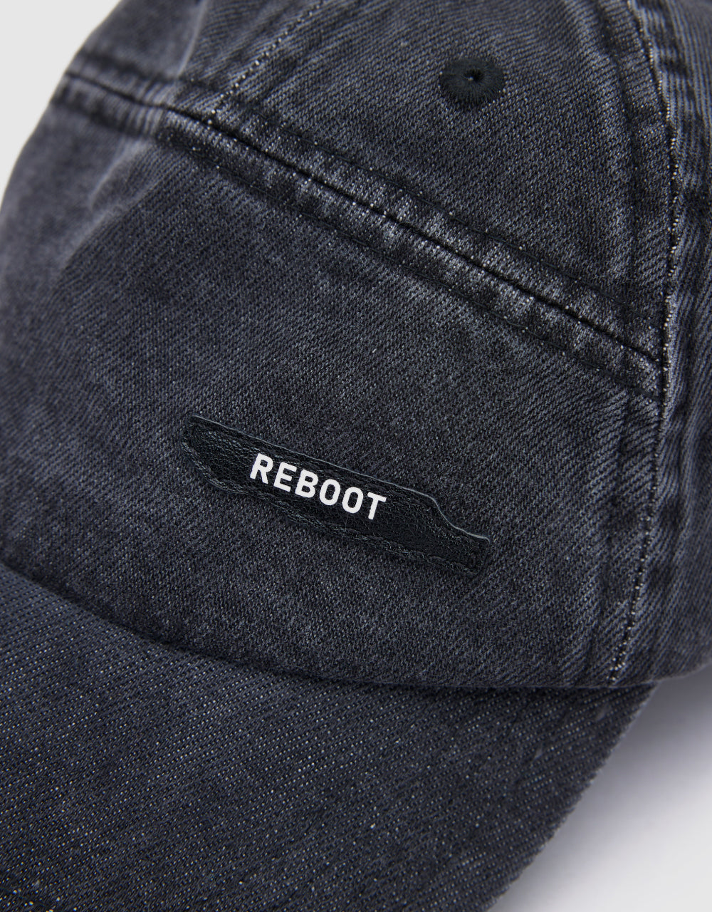 Printed Denim Baseball Cap