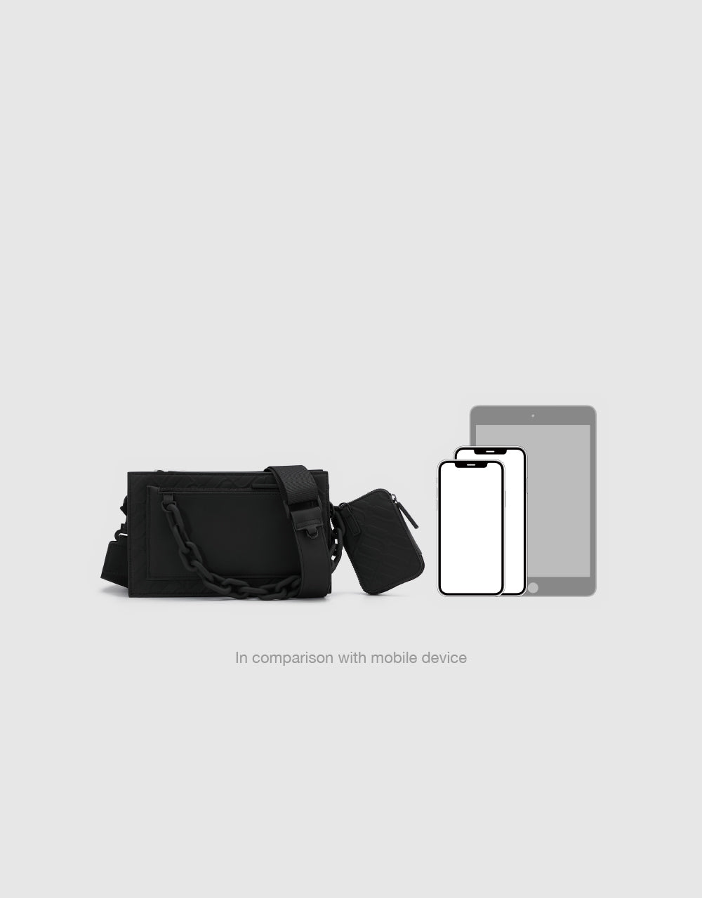 Chain Detail Bag With Pouch