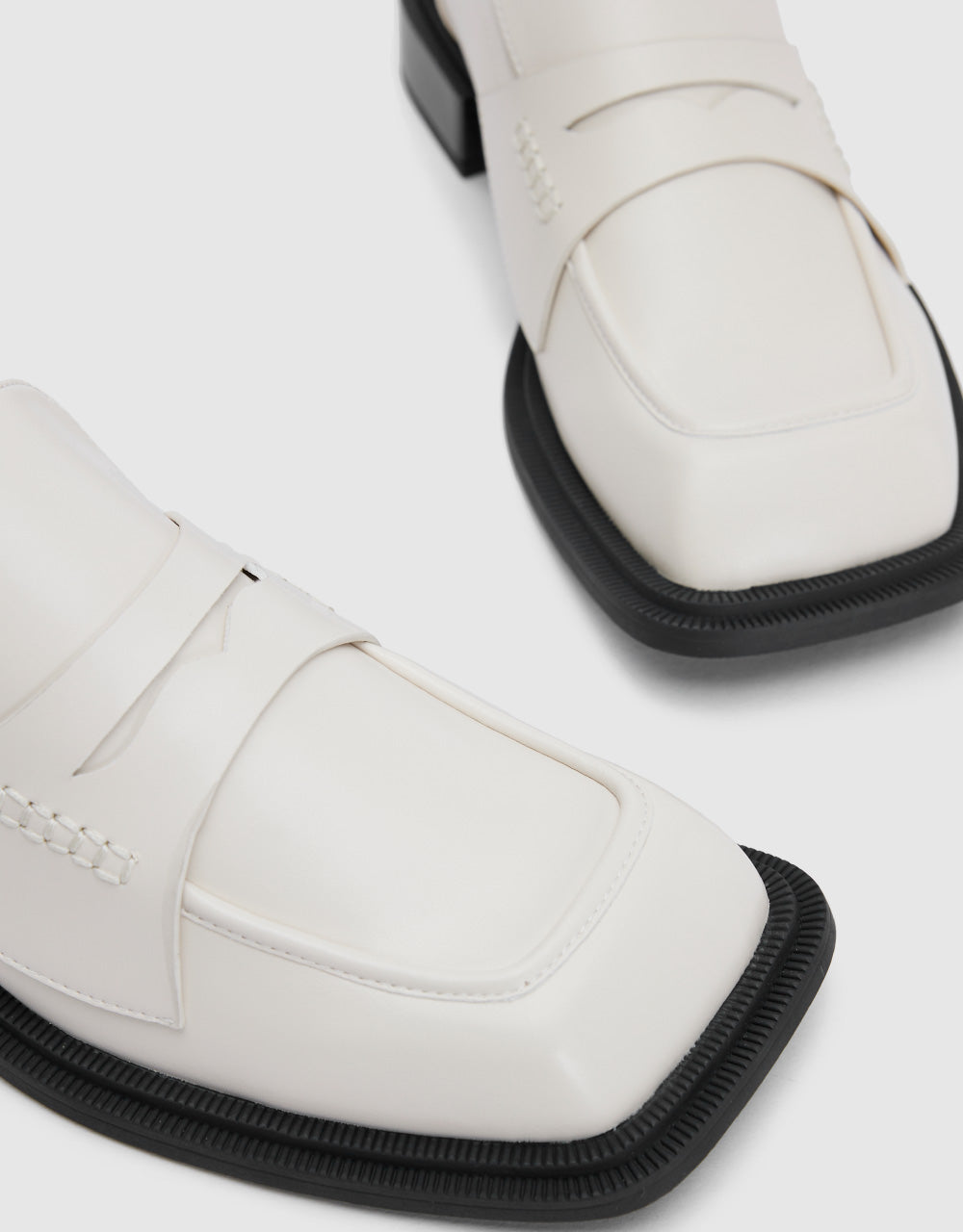 Square Toe Low Heel Pumps