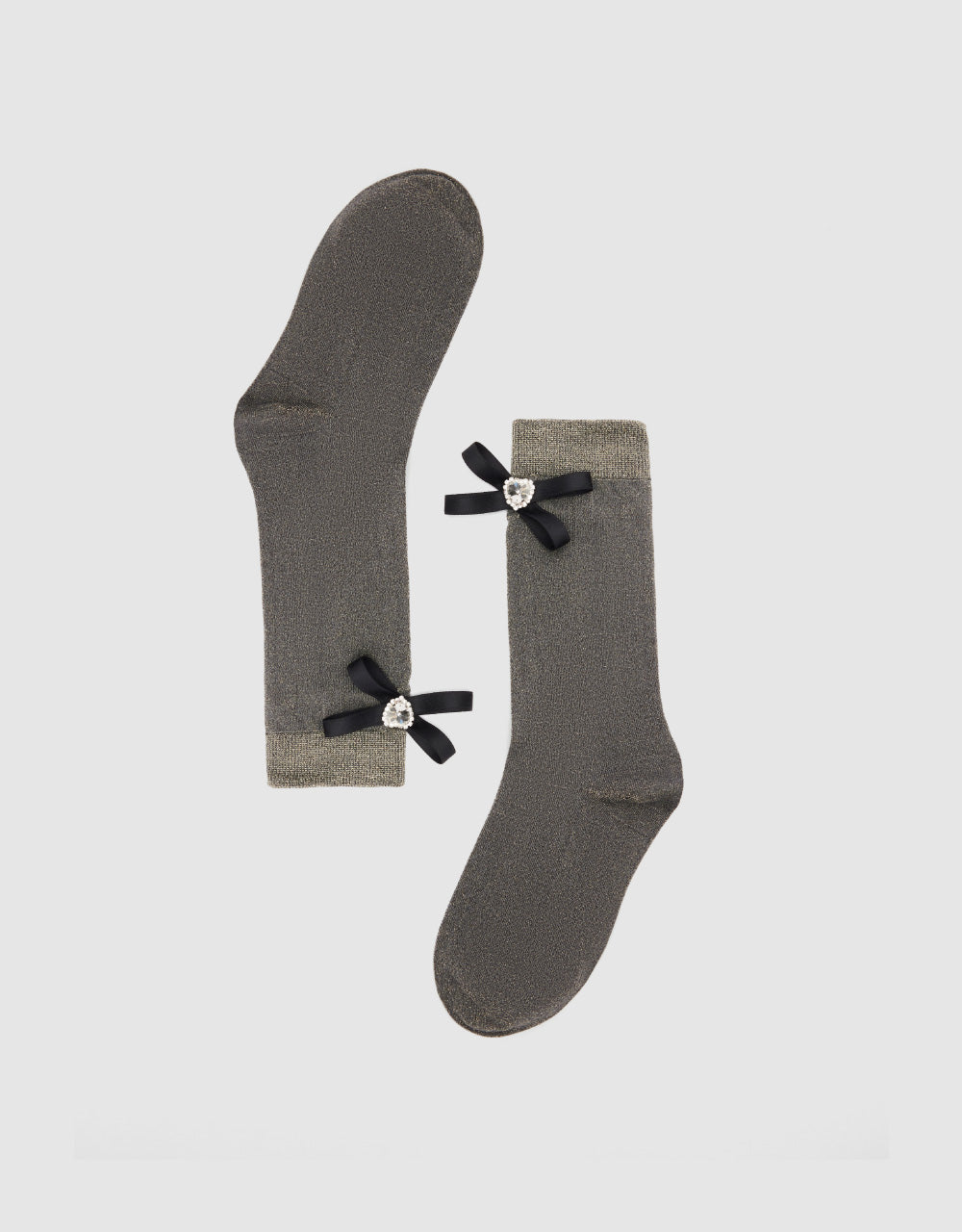 Mid-Length Bow Decor Socks