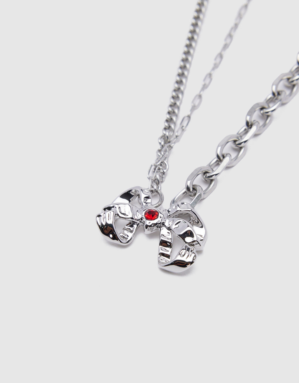 Boe Tie Necklace With Crystal