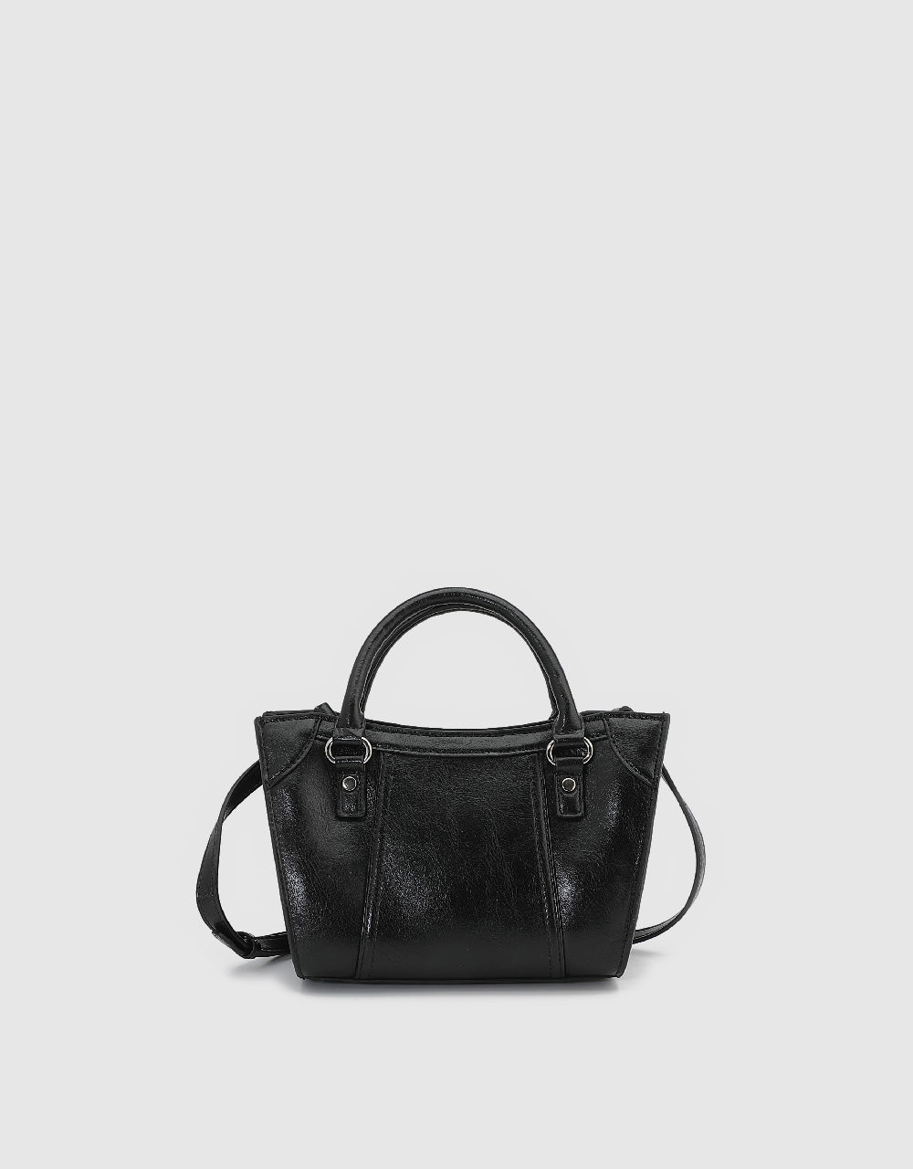 Metal Plate Detail Shoulder Bag