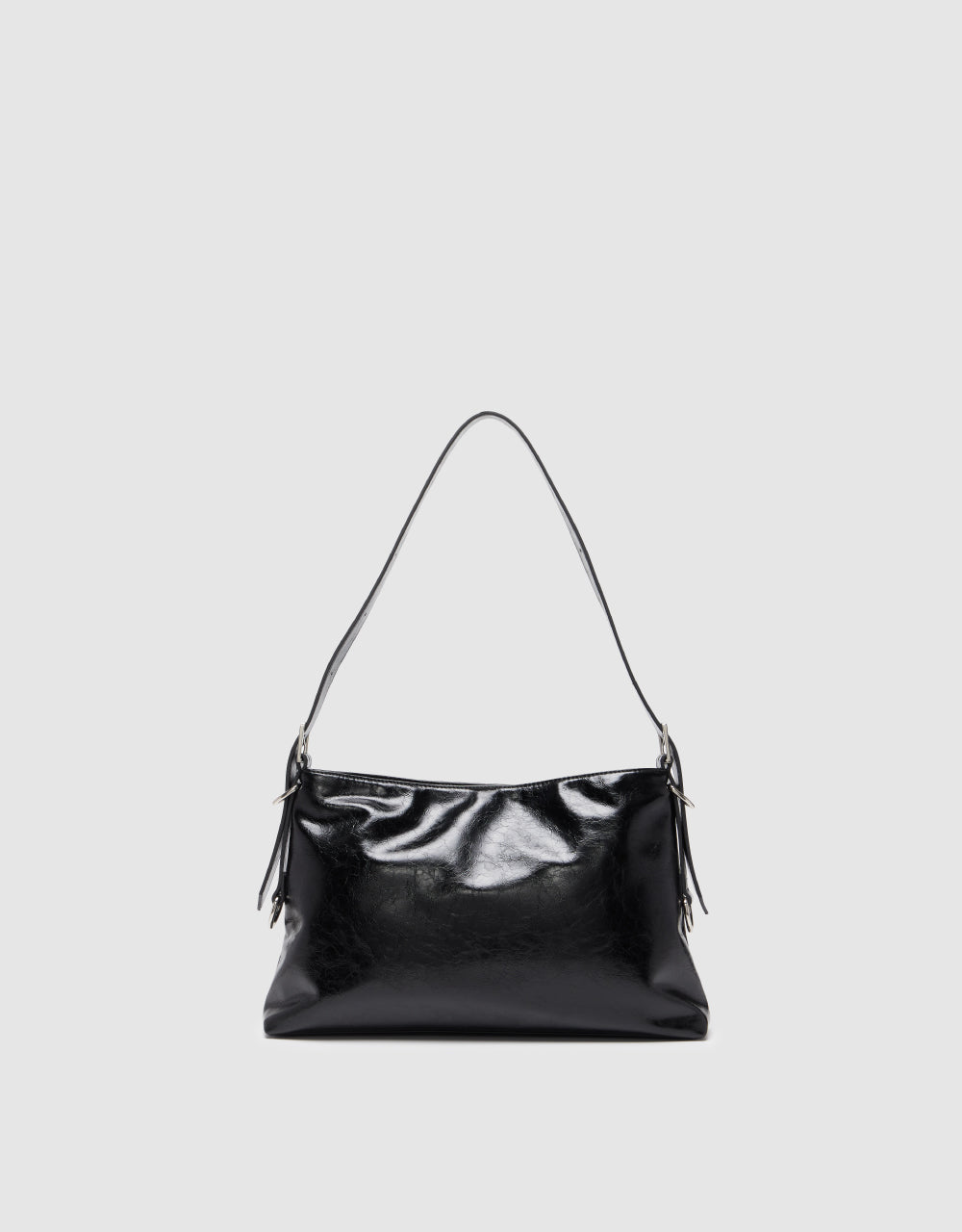 Vegan Leather Shoulder Bag With Pouch