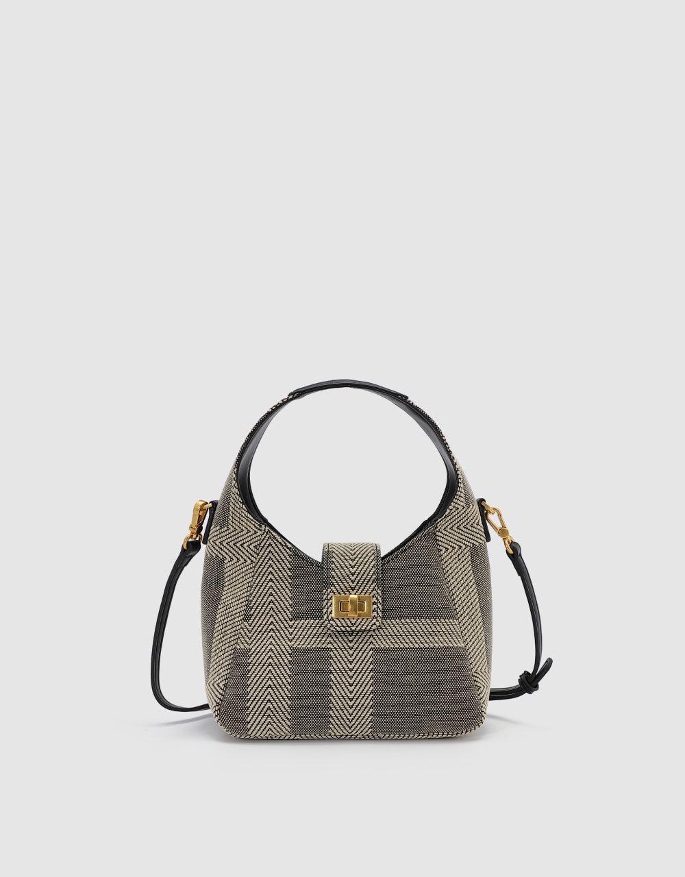 Turn-Lock Shoulder Bag