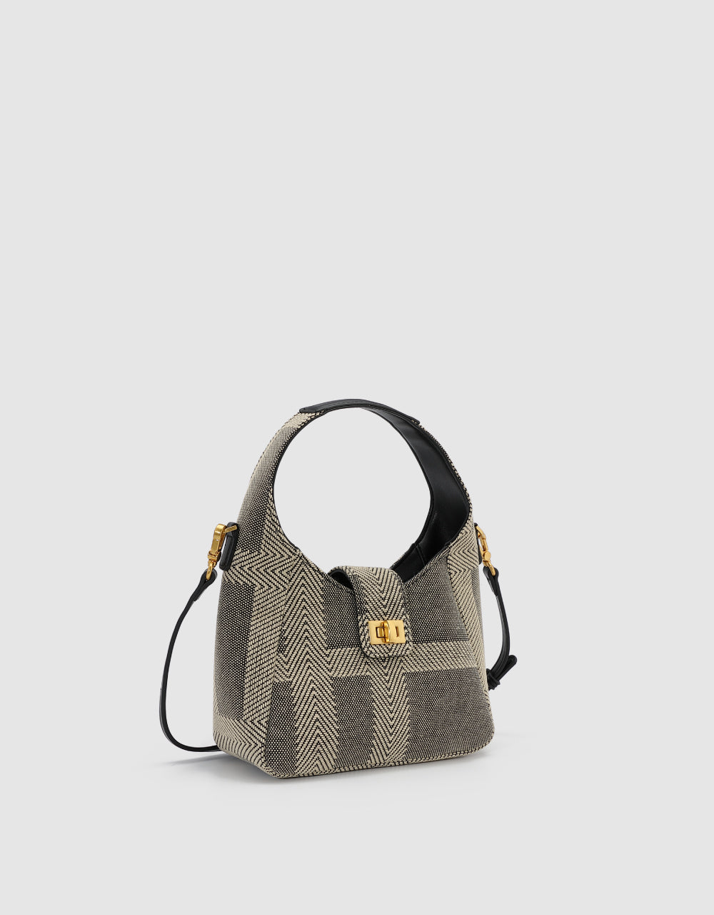 Turn-Lock Shoulder Bag