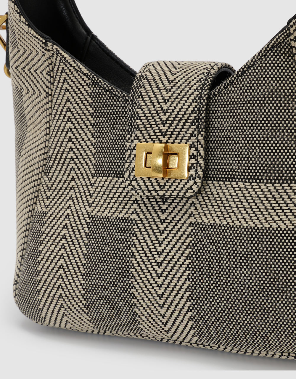 Turn-Lock Shoulder Bag