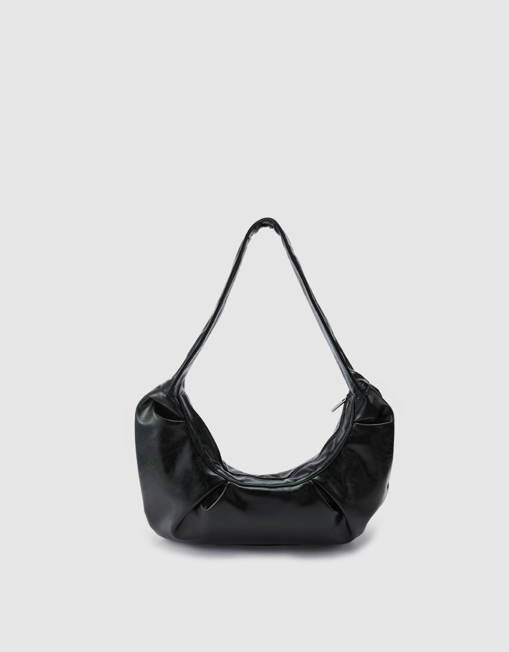 Ruched PU Crossbody Bag