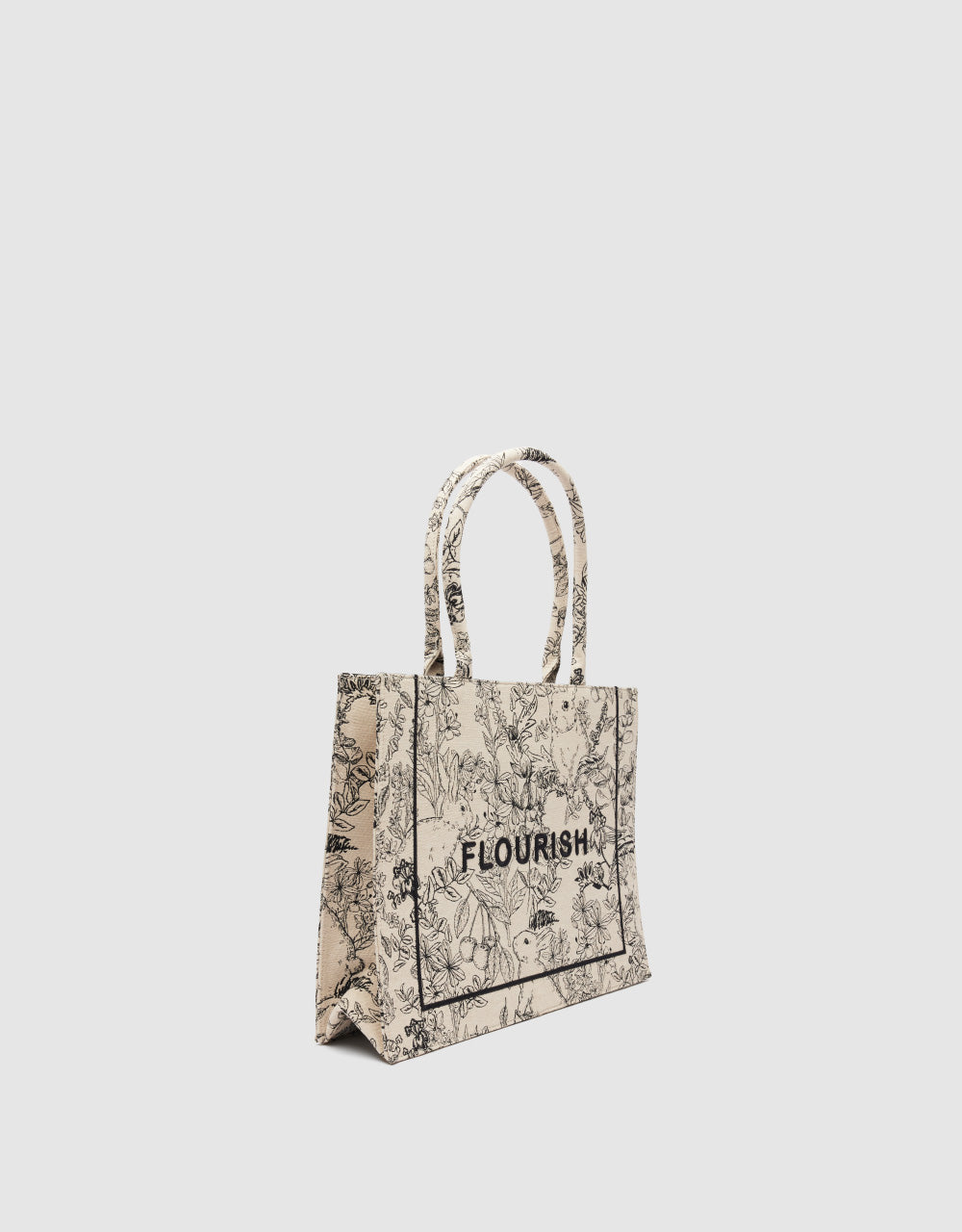 Floral Print Tote Bag
