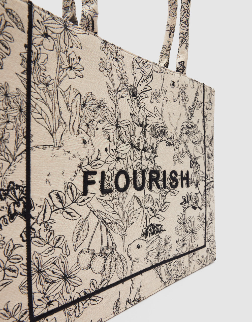 Floral Print Tote Bag