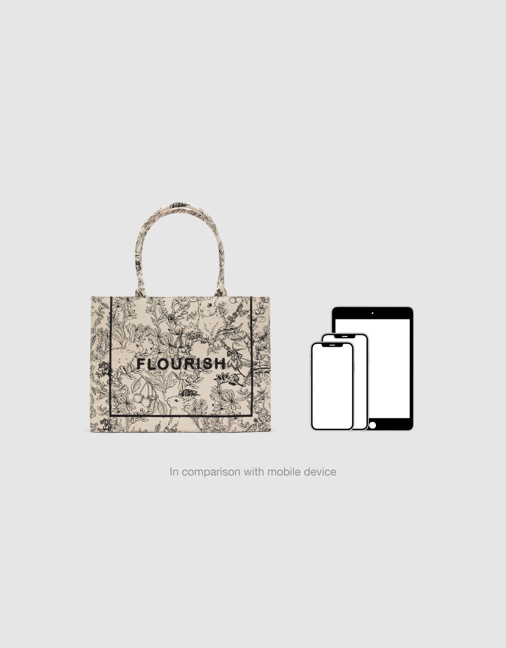 Floral Print Tote Bag