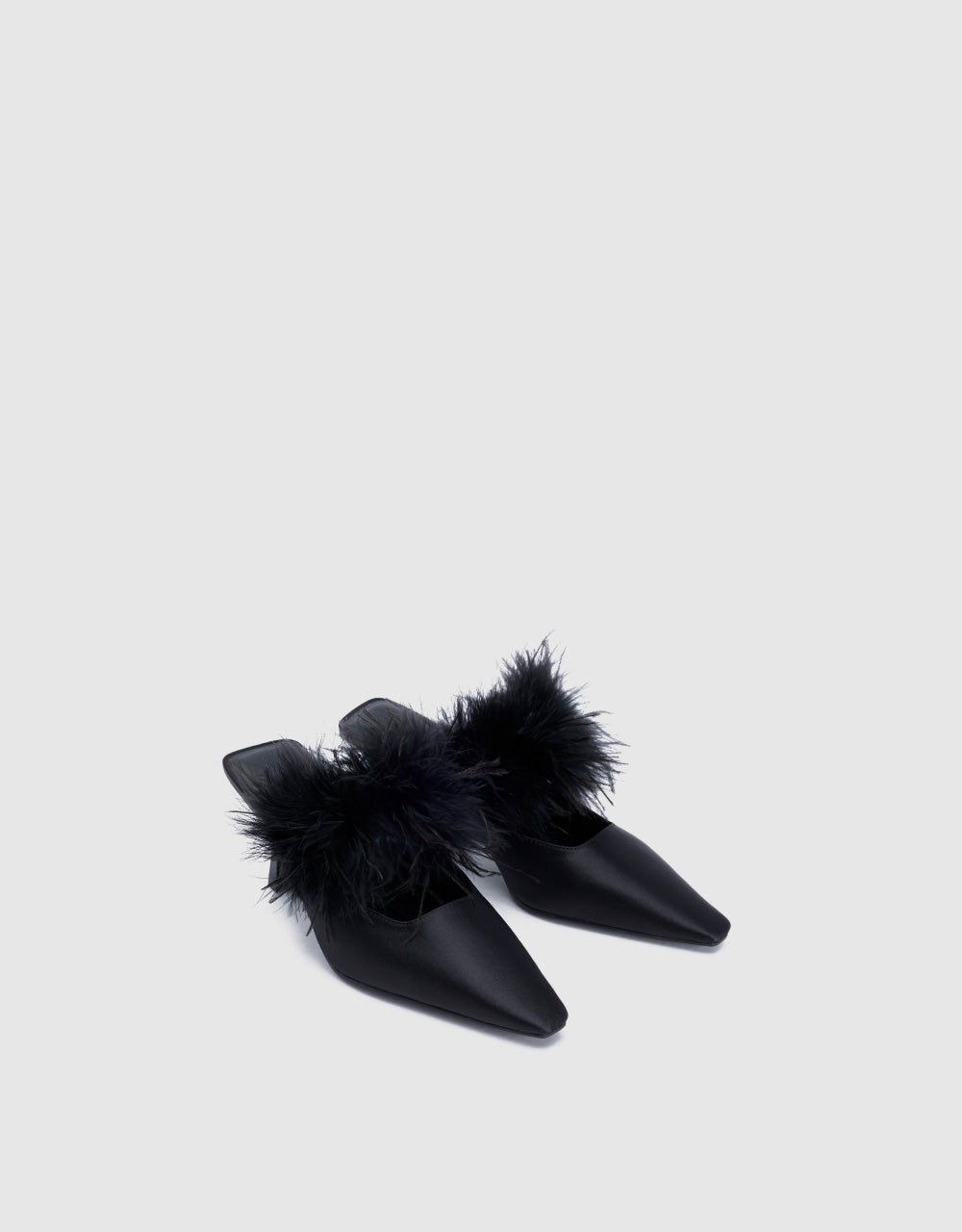 Pointed Toe Heeled Mules