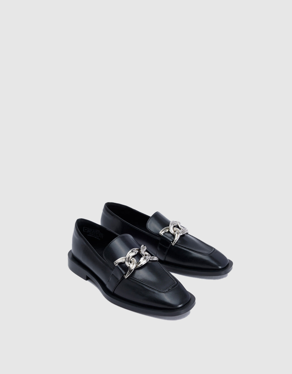 Chain Front Low Heeled Flats