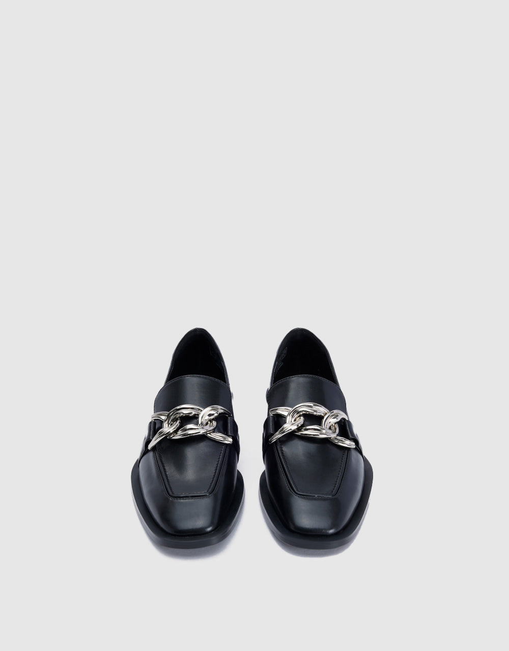 Chain Front Low Heeled Flats