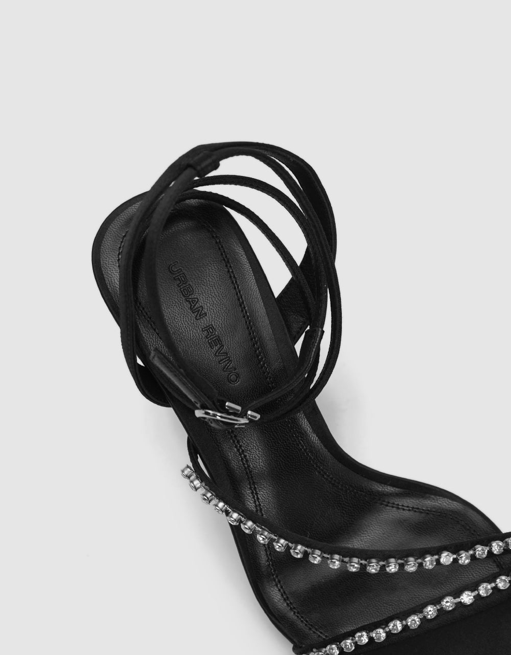 Faux Dimonds Décor Stiletto Heeled Sandals
