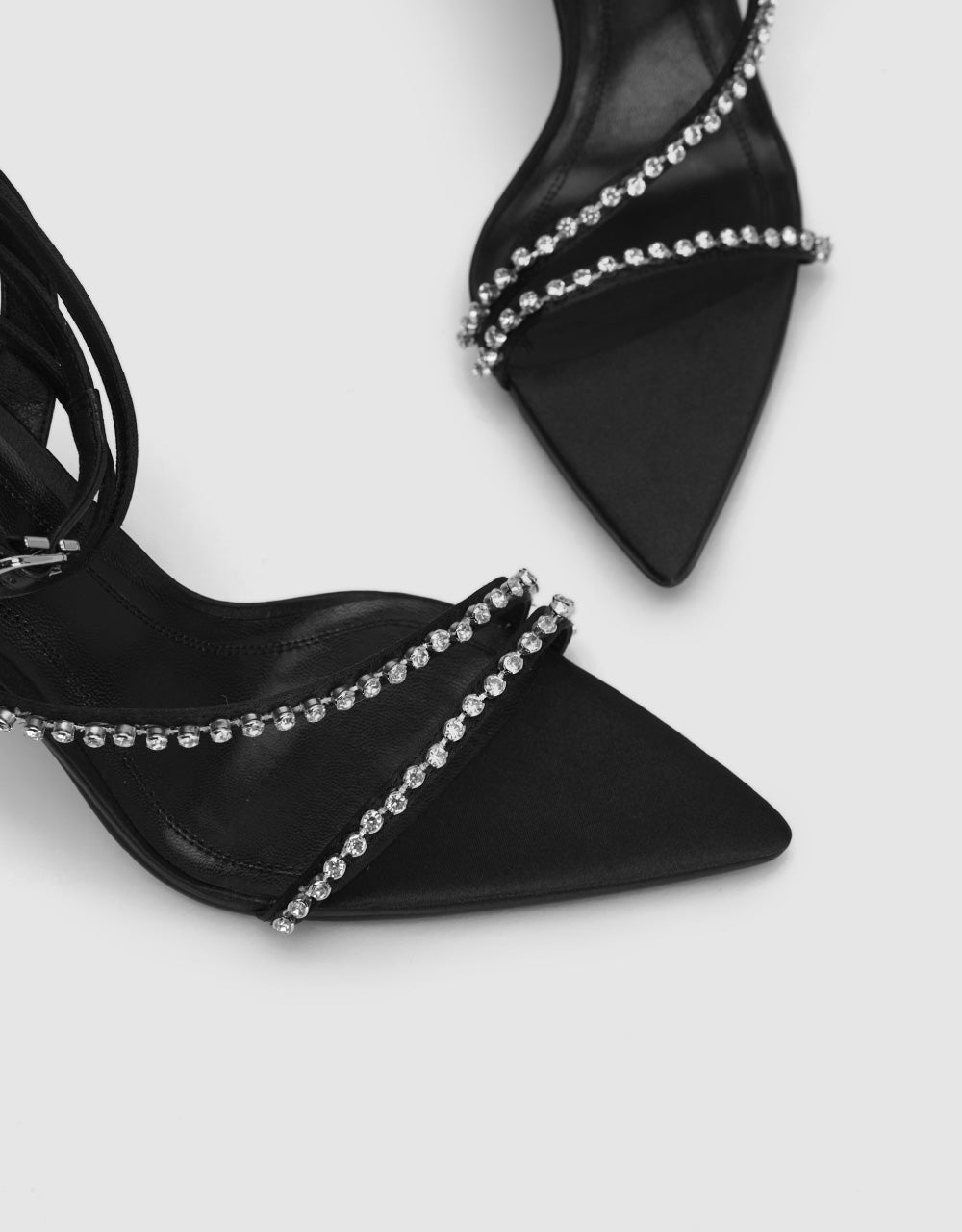 Faux Dimonds Décor Stiletto Heeled Sandals