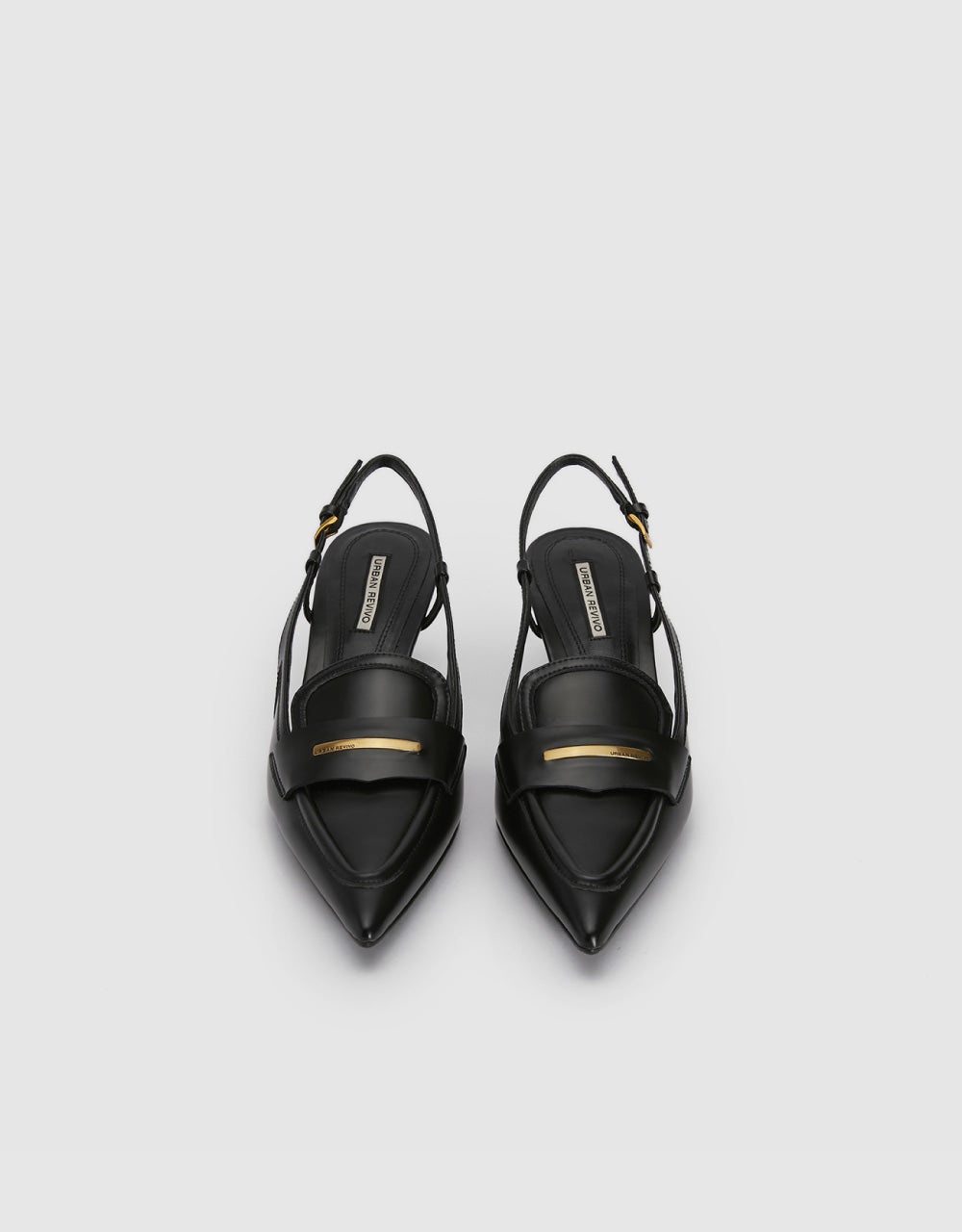 Pointed Toe Kitten Heeled Slingbacks