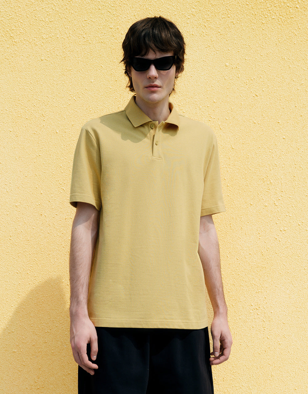 Drop Shoulder Polo Shirt