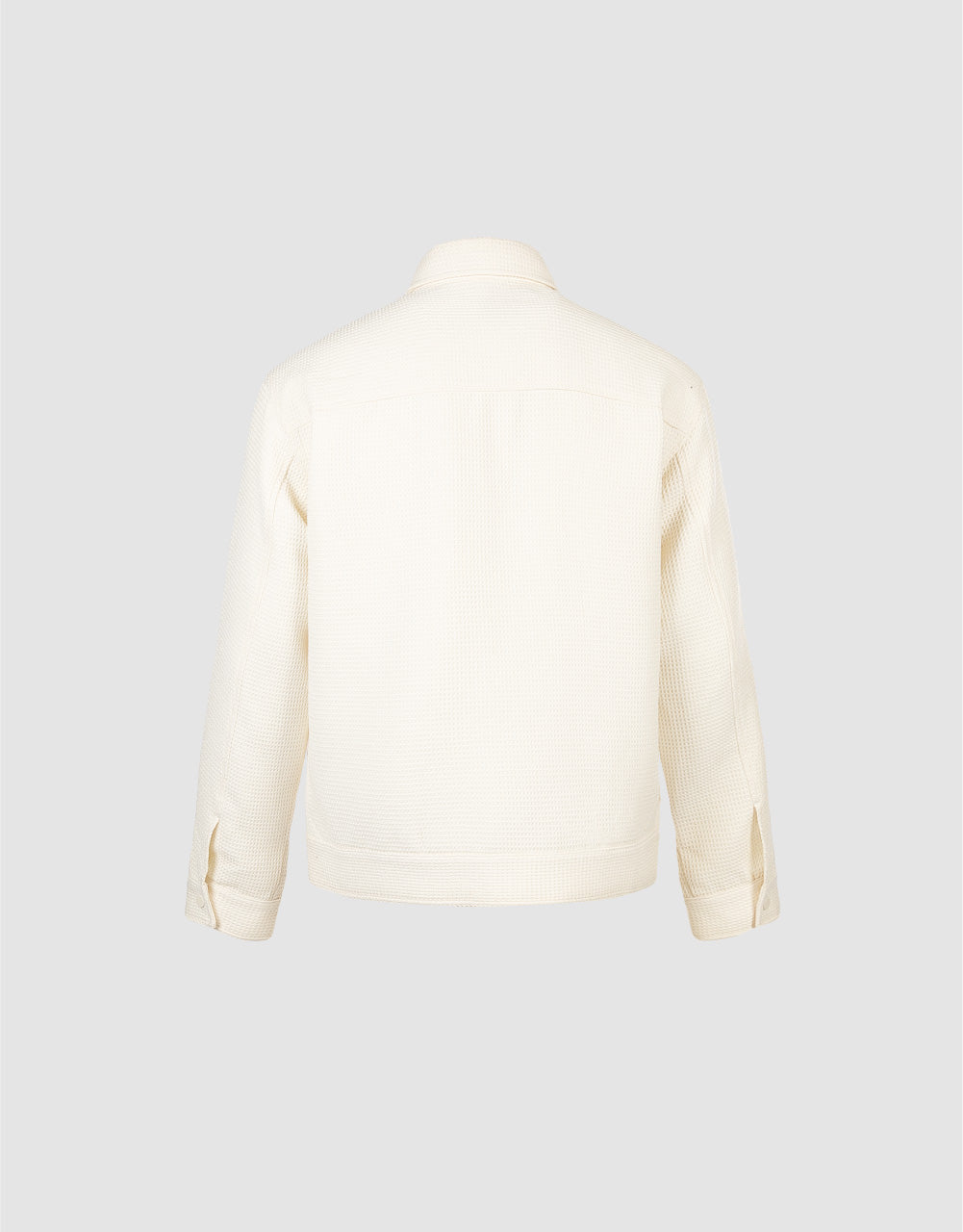 Embossed Checker Pockets Detail Jacket