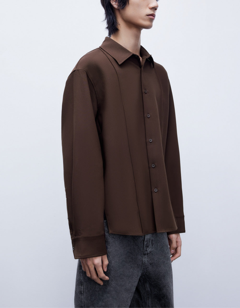 Patchwork Drop Shoulder Sleeve Shirt
