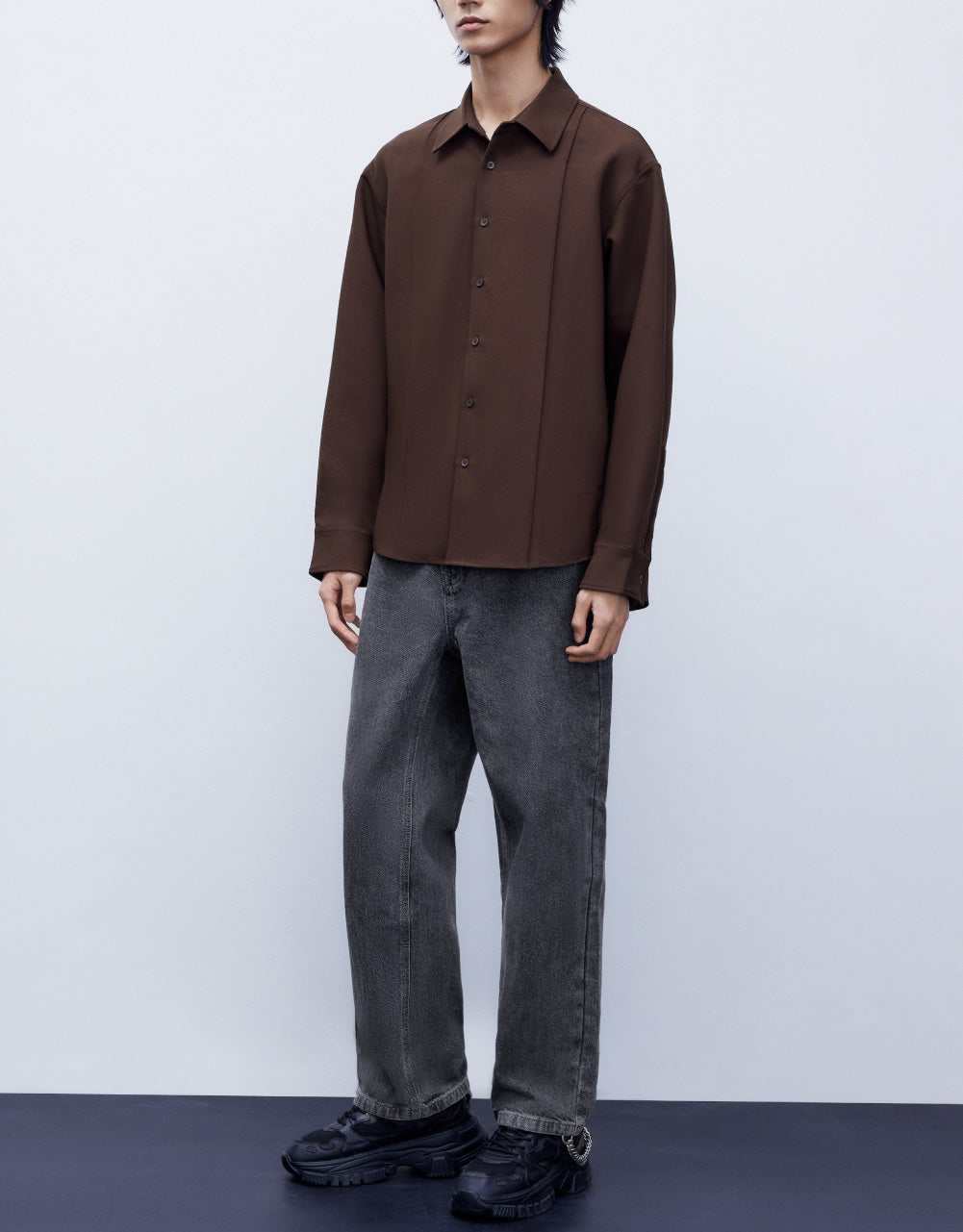 Patchwork Drop Shoulder Sleeve Shirt