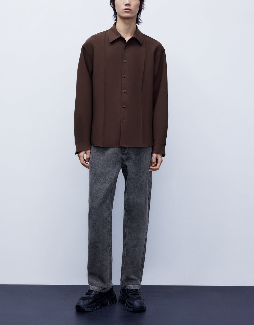 Patchwork Drop Shoulder Sleeve Shirt