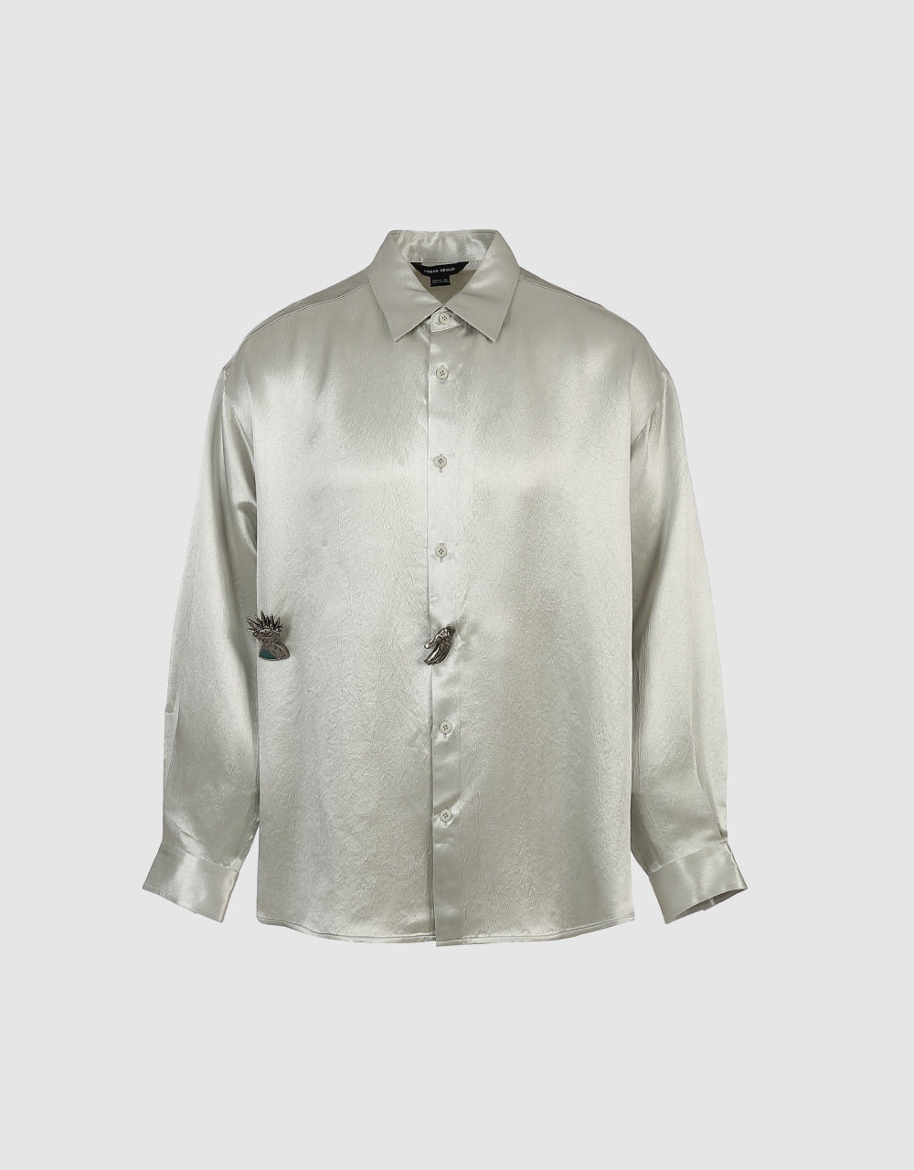 Silk Effect Oversized Shirt