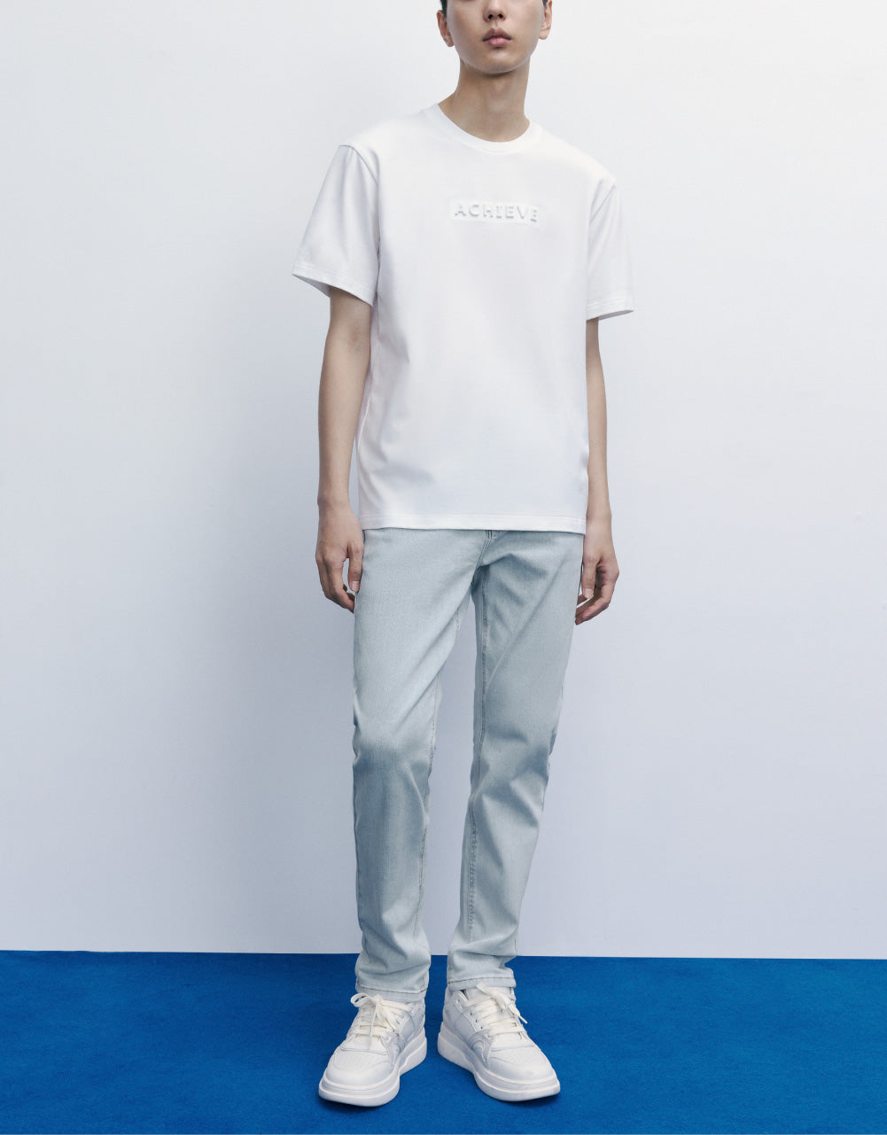 Embossed Letter Print T-Shirt