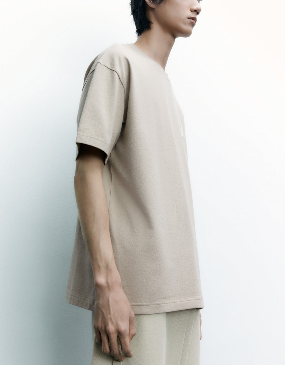 Letter Detail Crew Neck T-Shirt