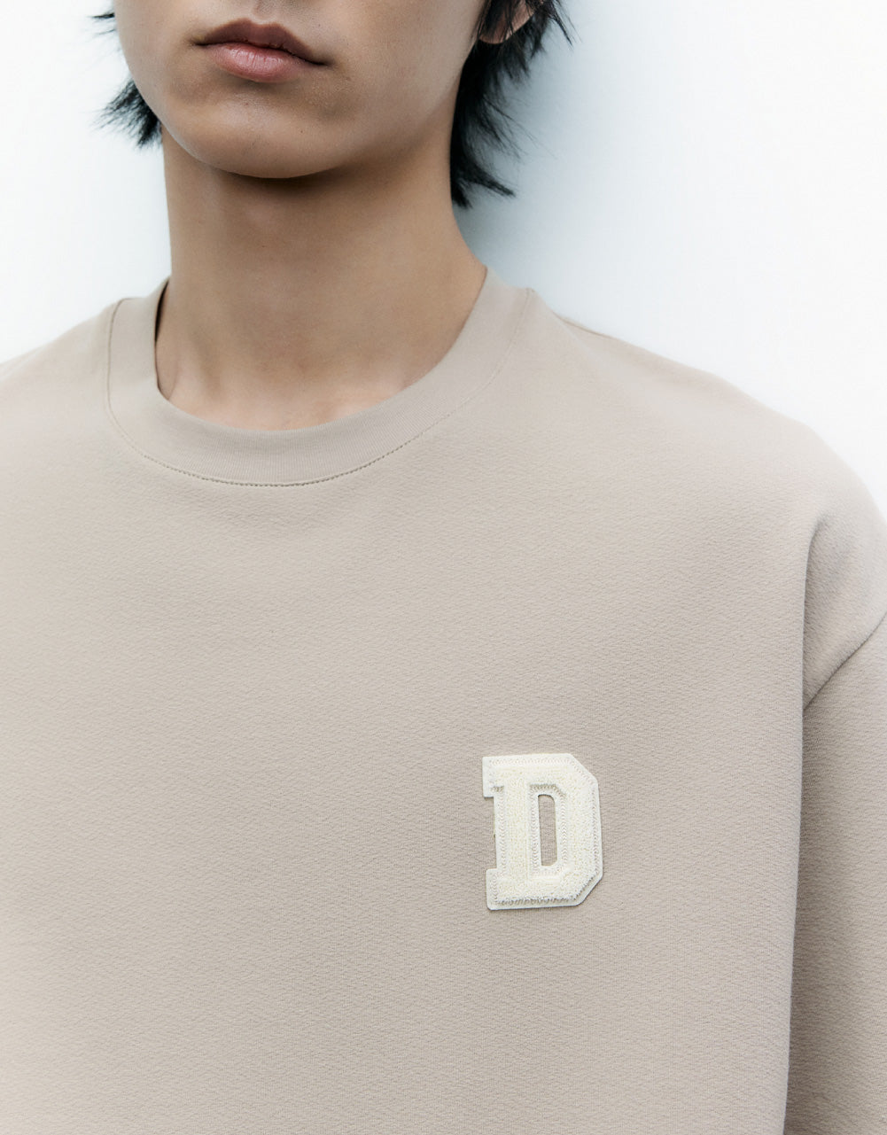 Letter Detail Crew Neck T-Shirt