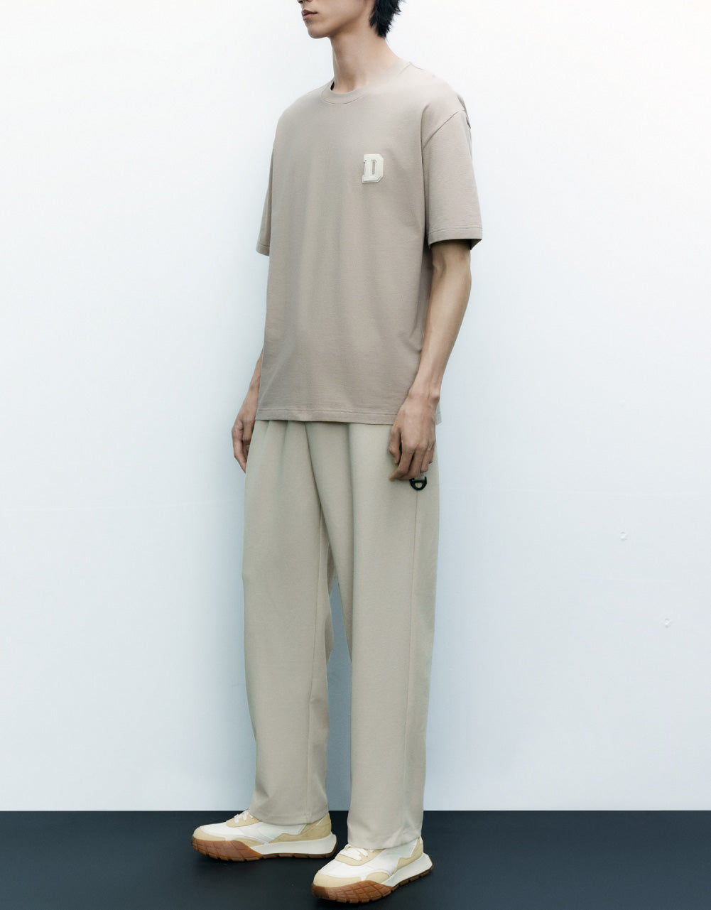 Letter Detail Crew Neck T-Shirt