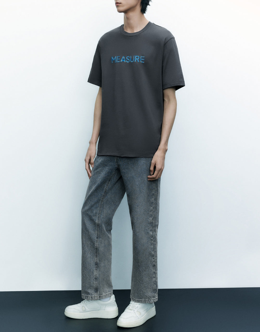 Letter Printed Crew Neck T-Shirt