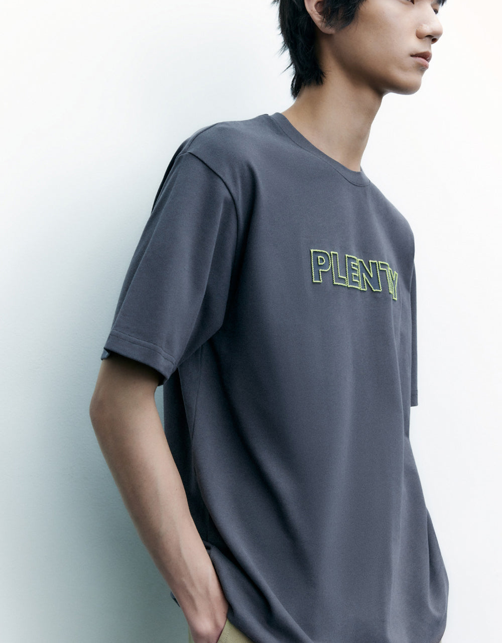 Letter Printed Crew Neck T-Shirt