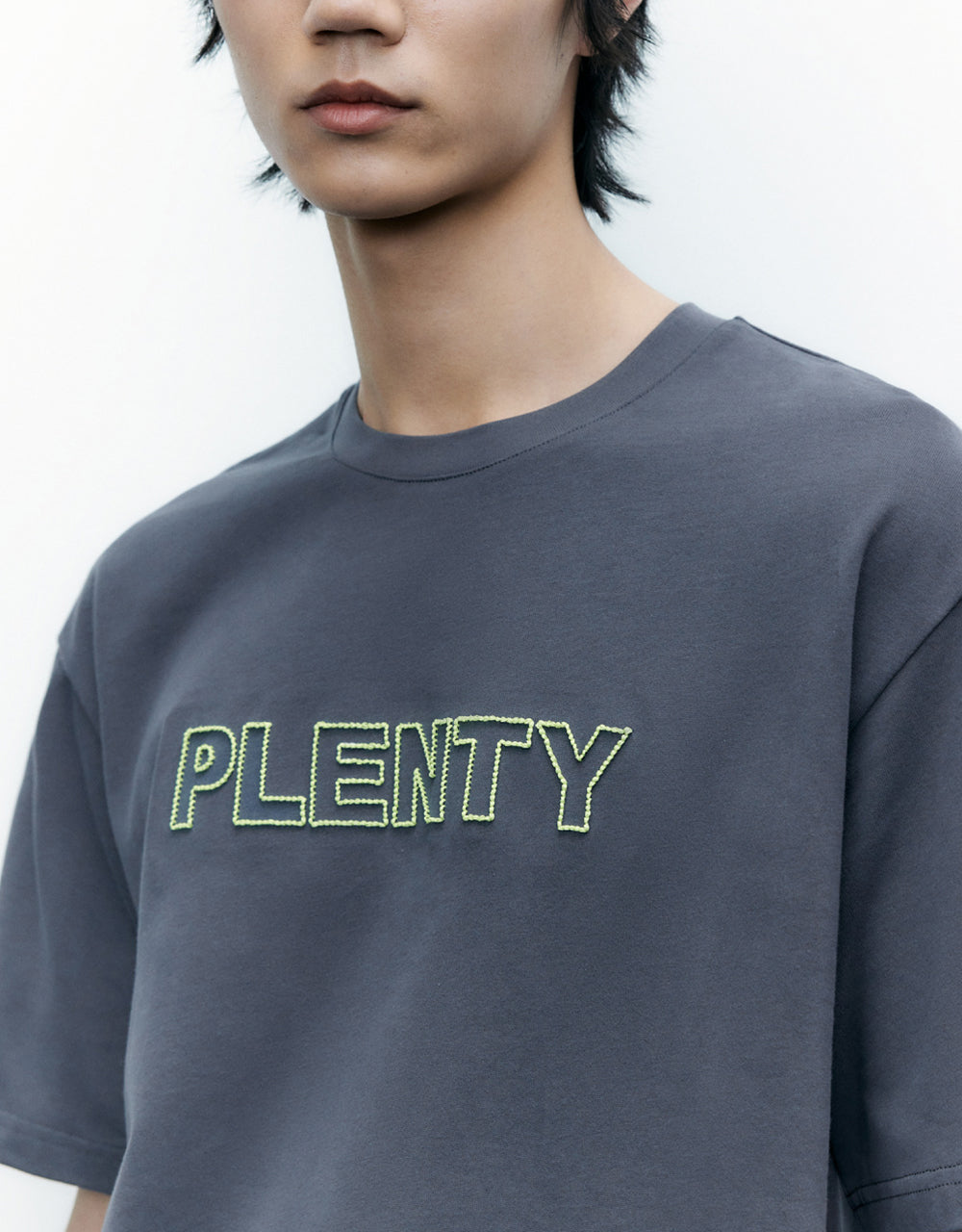 Letter Printed Crew Neck T-Shirt
