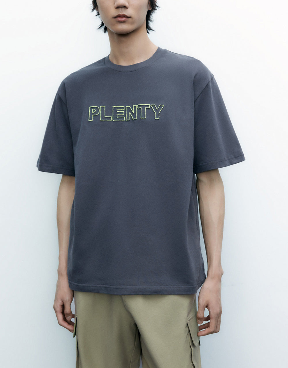 Letter Printed Crew Neck T-Shirt