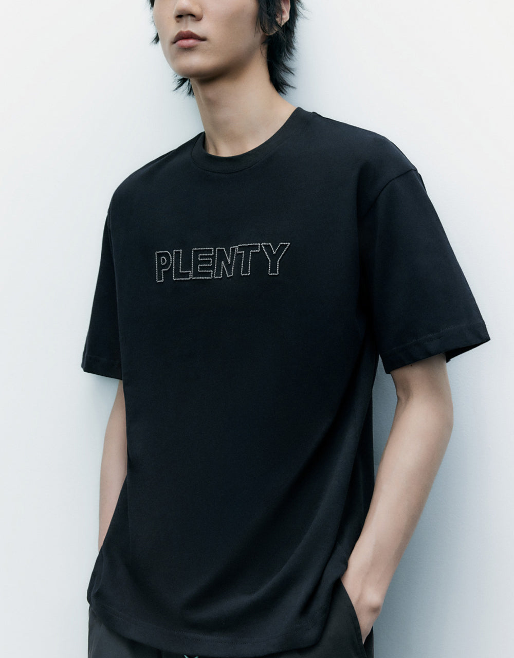 Letter Printed Crew Neck T-Shirt