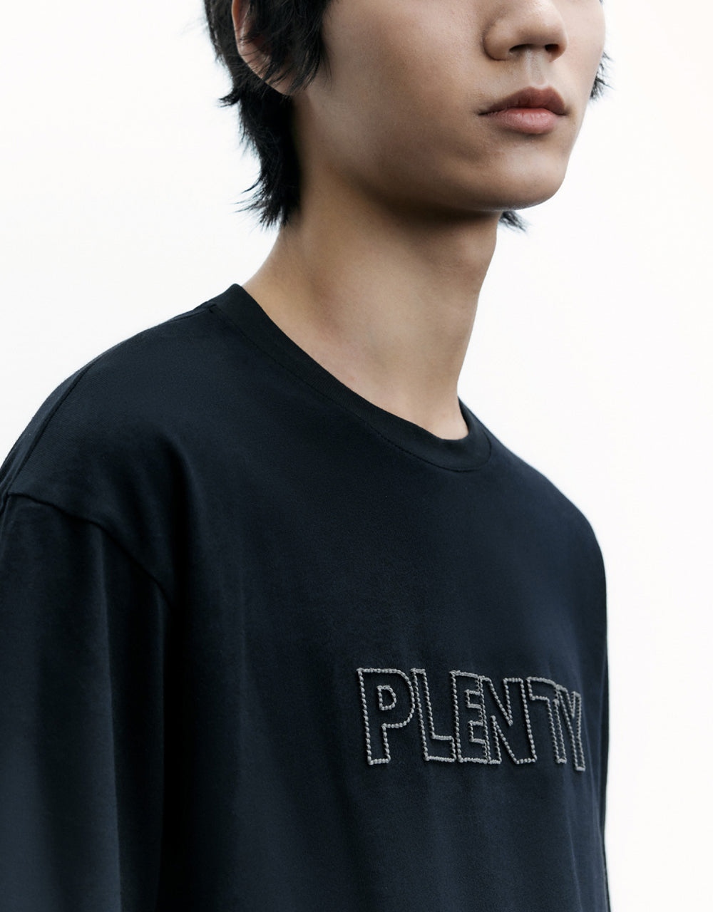Letter Printed Crew Neck T-Shirt