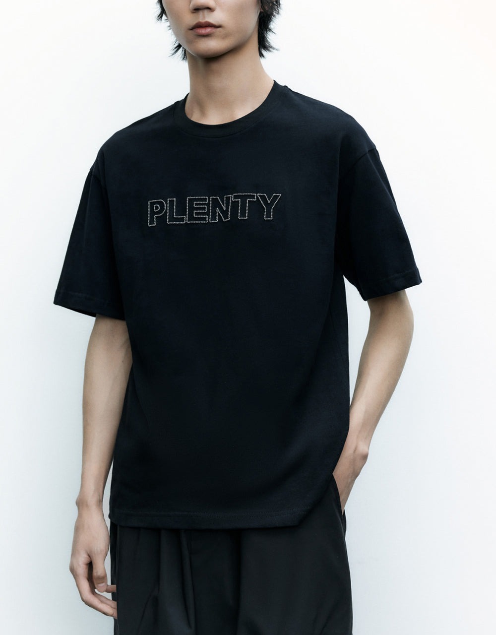 Letter Printed Crew Neck T-Shirt