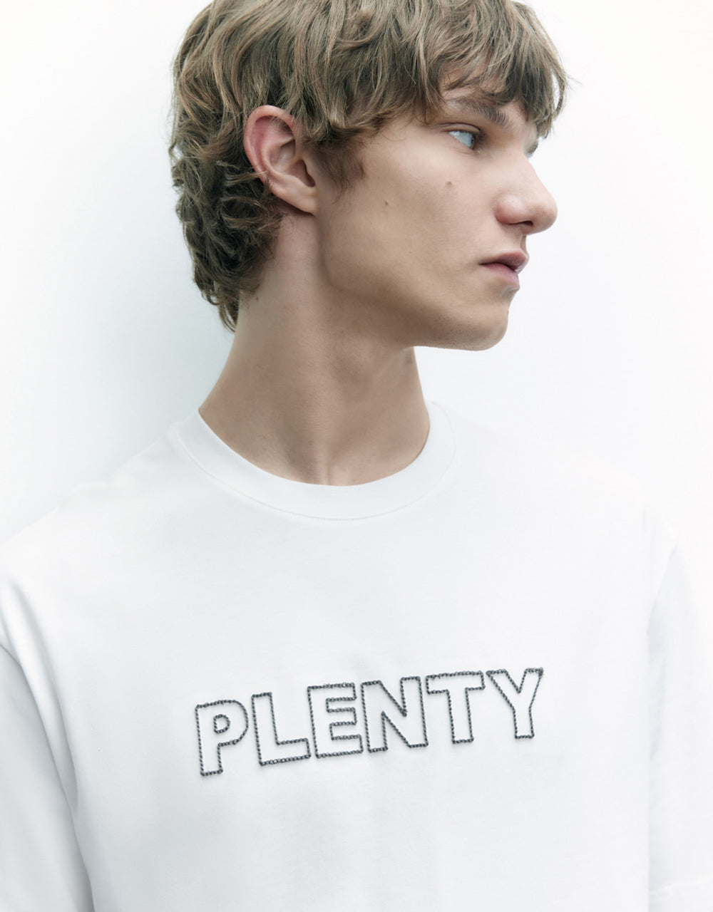 Letter Printed Crew Neck T-Shirt