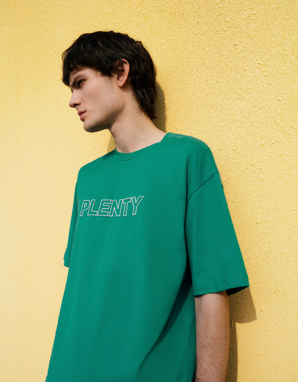 Letters Printed Knitted T-Shirt