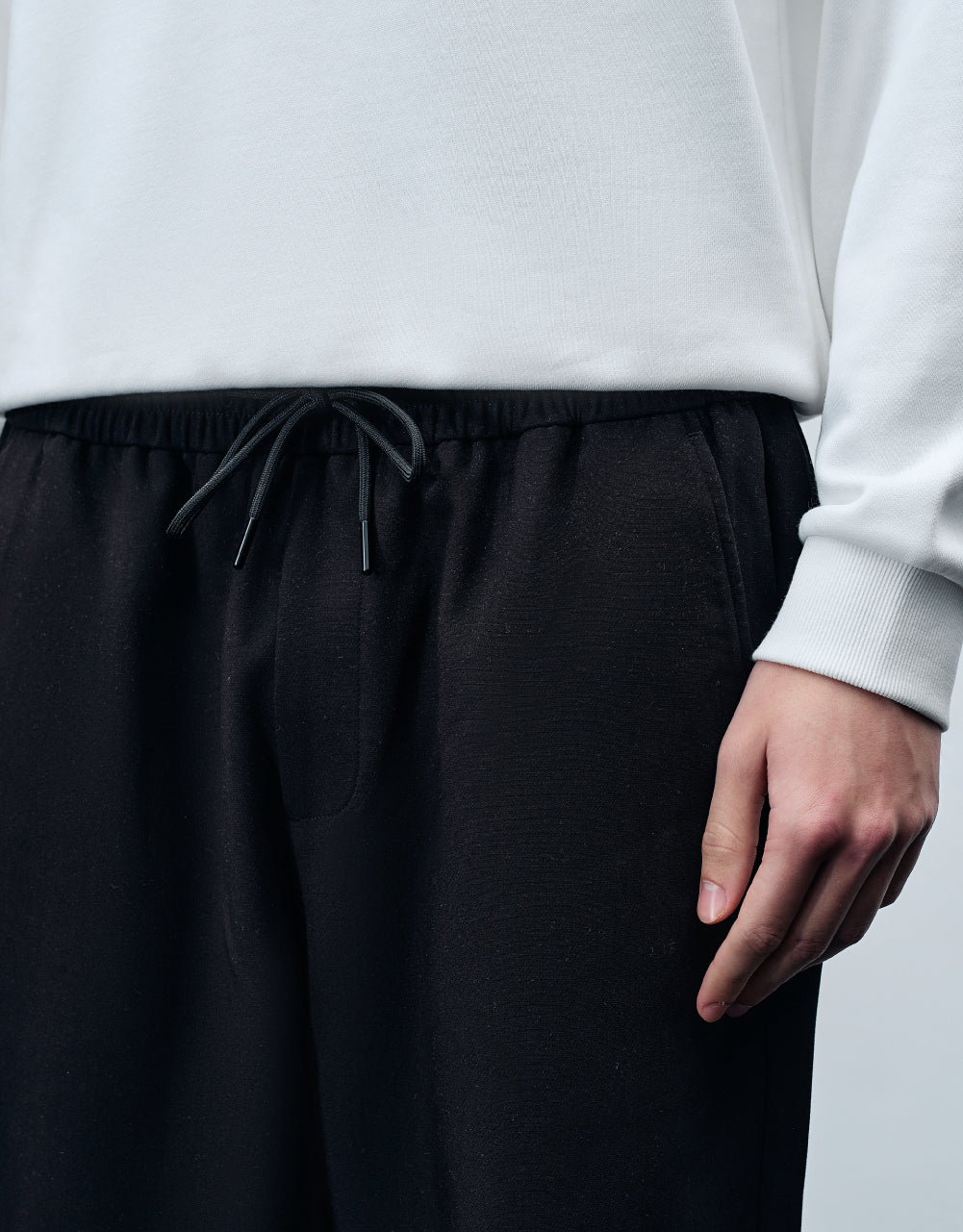 Drawstring Waist Straight Pants
