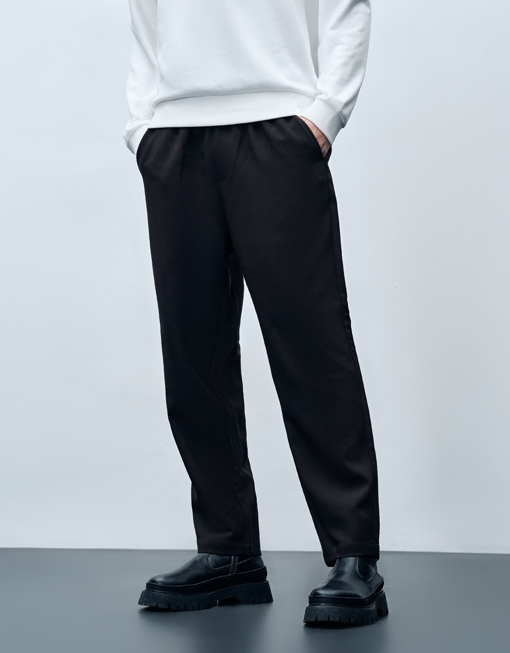 Drawstring Waist Straight Pants