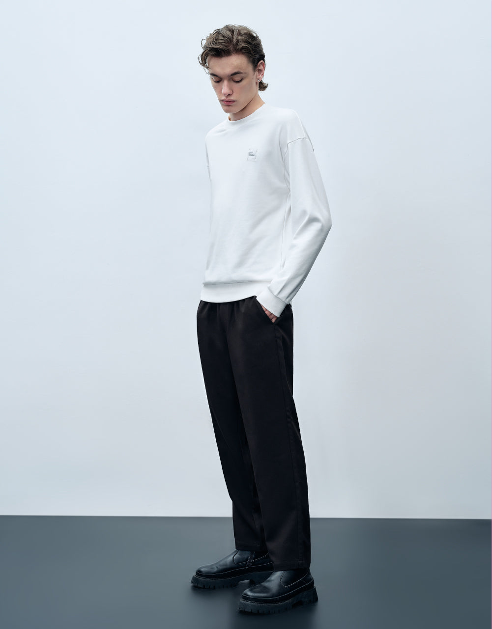 Drawstring Waist Straight Pants