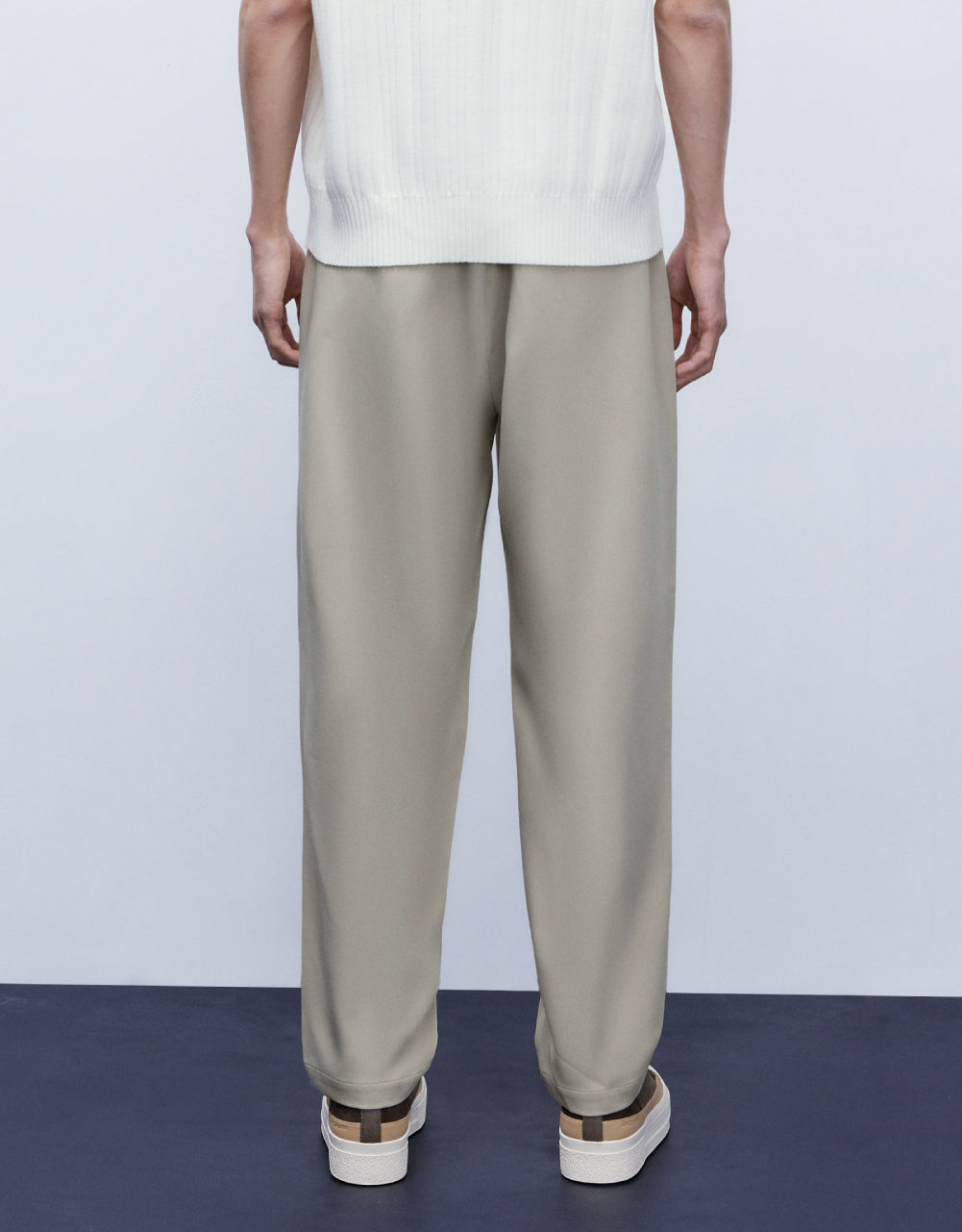 Drawstring Waist Straight Pants